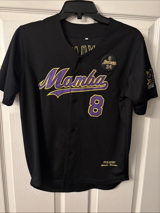 Kobe Bryant Other - Kobe Bryant Custom Kids' Mamba Baseball Jersey with Purple & Gold Accents